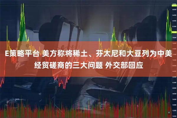 E策略平台 美方称将稀土、芬太尼和大豆列为中美经贸磋商的三大问题 外交部回应