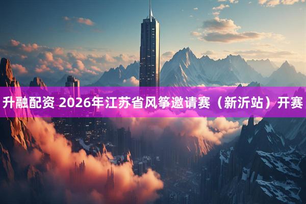 升融配资 2026年江苏省风筝邀请赛（新沂站）开赛